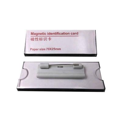 China Factory Cheap Chest Plastic Identification Tag Student Worker Employee Acrylic Name Badge With Safety Pin for sale