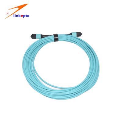 Cina Gli accessori a fibra ottica del multi modo di OM3 MPO i 12 centri 10 misura il cavo a fibre ottiche con un contatore di Mpo in vendita