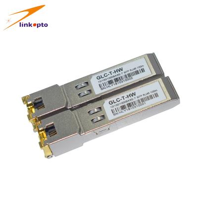 中国 華為技術と互換性がある銅10/100/1000Base RJ45 SFPモジュール100M伝達 販売のため