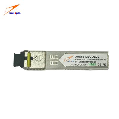 Cina Moduli del ricetrasmettitore di Ethernet dello Sc BIDI SFP di TX 1550nm 1.25G 20KM in vendita