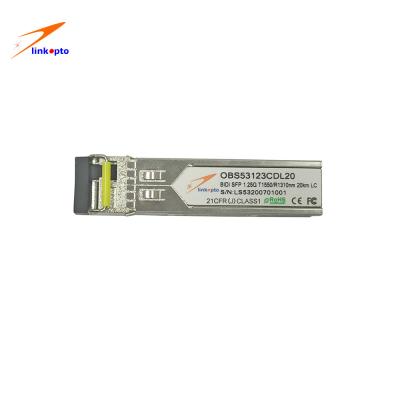 中国 LCのコネクターが付いている20km 1000base SFP BiDiのトランシーバー モジュール 販売のため