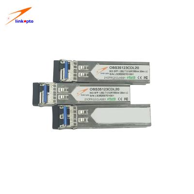 Cina Modulo 1000Base-BX del ricetrasmettitore della fibra di Tx1310nm 20KM DDM SFP in vendita