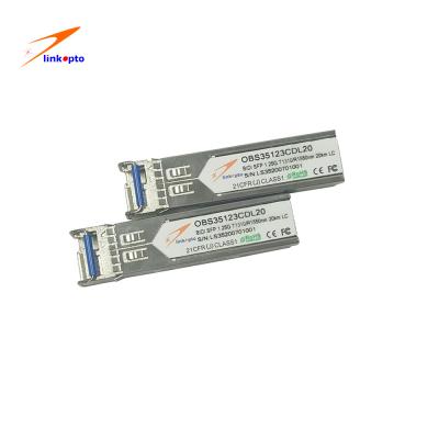 Cina moduli di 1.25G T1310/R1550 20KM BIDI SFP con DDM in vendita