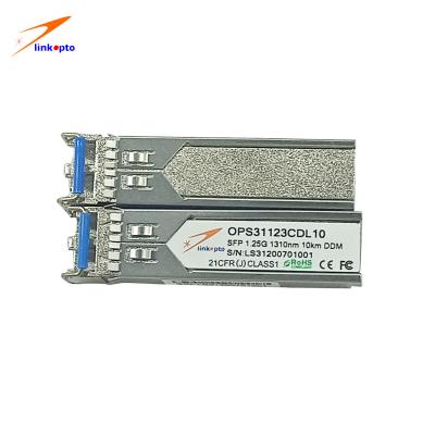 China 1.25G 10KM 1310nm DDM Ethernet SFP Module DFB Transmitter for sale