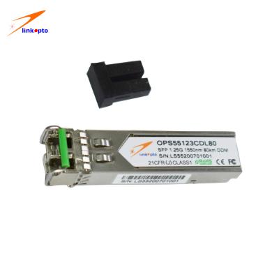 중국 1.25 Ｇ 80KM SFP 송수신기 이더넷 SFP 모듈 스프피 파이버 모듈 판매용