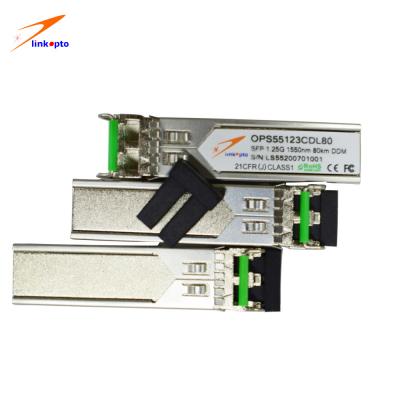 China DDM 1.25G 120KM SFP-de Module Enige Wijze van Zendontvangerethernet SFP Te koop