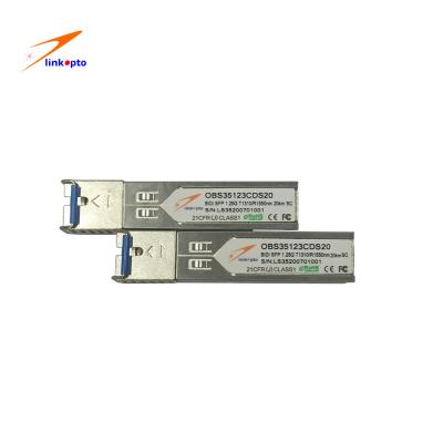 China modo Lc Mini Gbic Optic Fiber Module del transmisor-receptor de 1.25G los 20KM SFP Bidi solo en venta