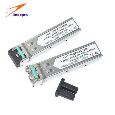 China 1.25G CWDM Lc 120km Enige Wijze van Mini Gbic Optical Sfp Transceiver Te koop