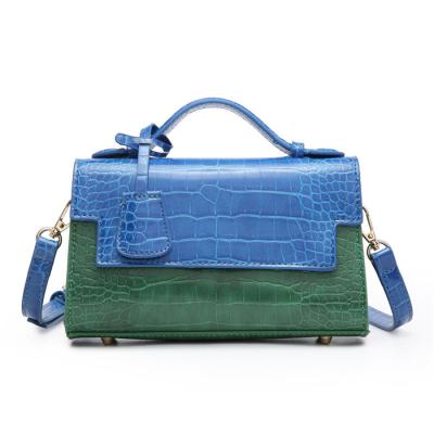 China Fashion New Arrival Crocodile Print Leather Clutch Handbag Hit Colors Shoulder Bags For Women for sale