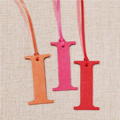 China Wholesale Leather Bag Charm Bag Accessories Custom Leather Letter Charms For Bags for sale