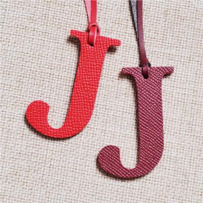 China Genuine Leather Bag Charm Vintage Letter J Charm For Women Bag for sale