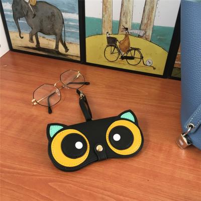 China Wholesale Daily Used PU Leather Case Portable Cute Animal Eyewear Cartoon Protective Sunglasses Holder for sale