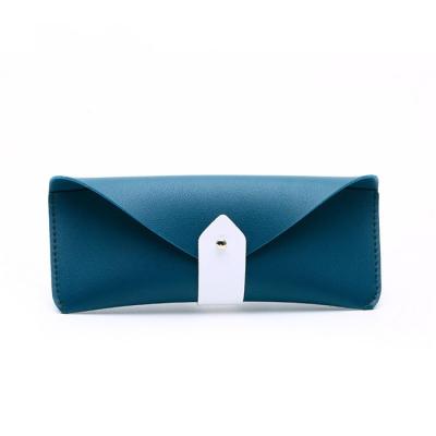 China New fashion eyewear bag logo soft PU glass diary used soft leather pouch custom private sunglasses case for sale