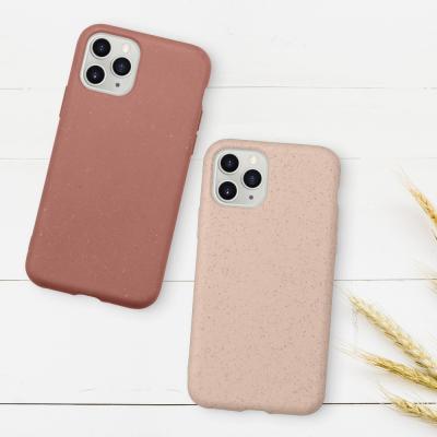 China High Quality Biodegradable Eco Friendly Straw Anti-fall TPU Environmental Case For iPhone 12 For Iphone 11 Pro Mobile Phone Cover for sale