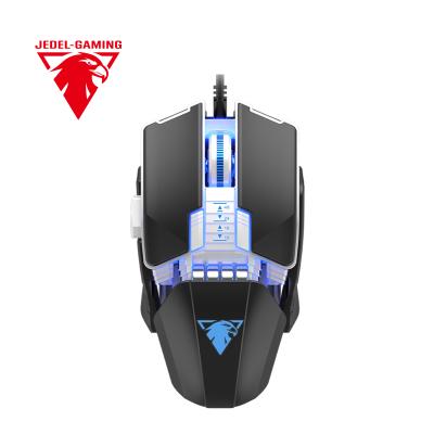 China Jedel 7D RGB Backlit Gaming Mouse Wired Ergonomic Mice Programmable Gaming Mice with Backlight Modes up to 4800 DPI for Windows for sale