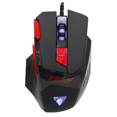 China Jedel GM625 8D Gaming Gaming Mouse Wired Mouses Backlit Ergonomic Mice Programmable Gaming Mouses with Backlight Modes up to 6400 DPI for Window for sale