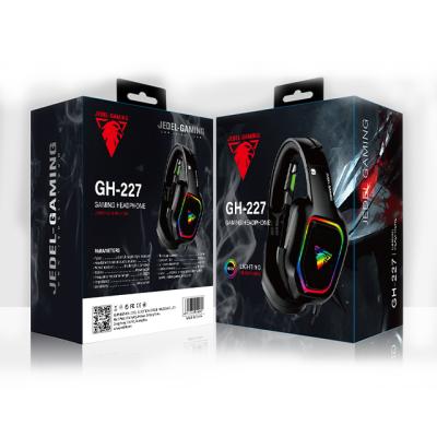 China OEM GH-227 Gaming Headset RGB Gamer Headphones JEDEL or Earbuds Surround Sound Stereo Wired Headphones with MIC PC Laptop Gaming OEM for sale