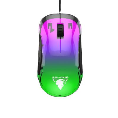 China JEDEL Optical Gaming Mouse Wireless Mute Mice Laptop USB USB Computer Mouse RGB Light Effect for sale