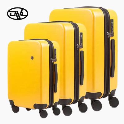 China Custom PC 3pcs Smart Traveling PC Carry On Travel Bags Cabin Suitcase Hard Shell Spinner Luggage for sale