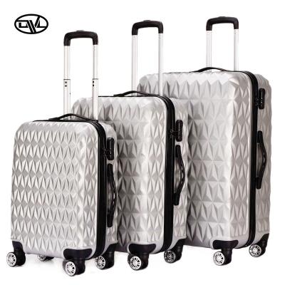 China Diamond New ABS Luggage Bags Hard Shell Suitcase 4 Spinner Travel Bags Luggage Sets Trolley for sale