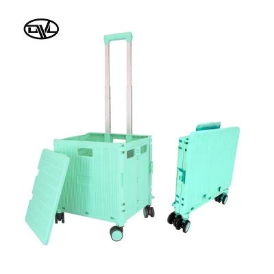 China Wholesale Folding Household Folding PP Travel Luggage Shopping Cart Supermarket Trolley Bag With Wheels for sale