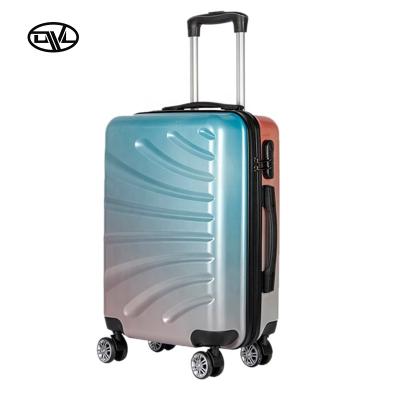 China Fashionable ABS Glitter Basics Plain Colors Carry On Luggage Bags Business Travel Luggage 20 24 28inch for sale