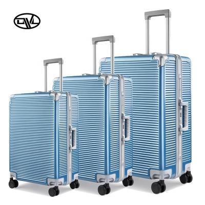 China Plastic Hard Universal Code Lock Wheel PC Side Wheel Trolley Unisex Aluminum Silent Travel Luggage for sale