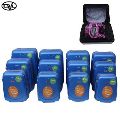 China ABS Set 12 Piece CKD 6pcs Light Shell Trolley Suitcase Semi-Complete ABS Hard Shell Travel Luggage Set for sale