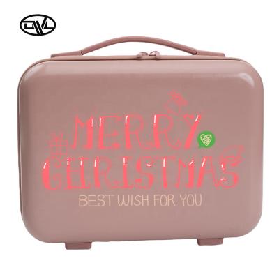 China Fashion Women OEM ODM Logo DIY Pattern Mini Abs Pc Carry 14inch Durable Cosmetic Beauty Case for sale