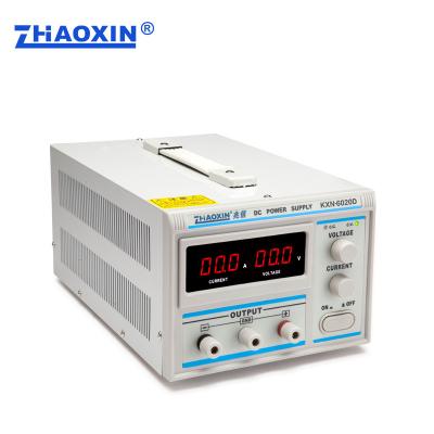 China 60V 20A KXN-6020D zhaoxin high power adjustable dc power supply with CE approval 366*198*158mm for sale