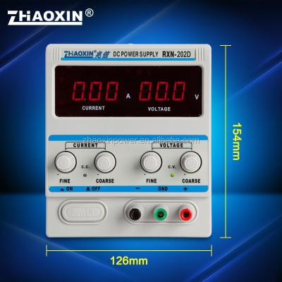 China 20V 2A RXN-202D Zhaoxin Adjustable Linear DC Power Supply Factory 278*126*154mm for sale