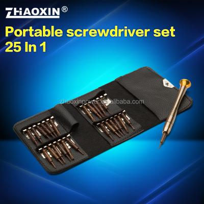 China ZHAOXIN Durable Portable Packing Screwdriver Set 25 in 1 for sale