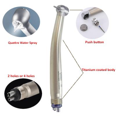 China Clinic Quattro Jet Push Button Pana Max Plus High Speed ​​Air Dental Handpiece for sale