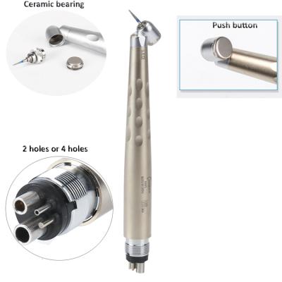 China High Quality Dental Handpiece Equipment 45 Degree Dental Clinic Dental High Speed ​​Handpiece 2 Holes With Led for sale