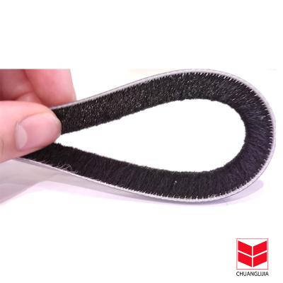 China Factory Price House Door Caulking Groove Mohair Weatherstrip Threshold Sealing Strip Brush Wool Null Pile Bead for sale