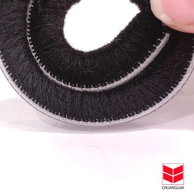 China Modern CLJ Glass Door Or Window Weatherstrip Base Type Straight Wool Pile Sealing Strip Fur for sale