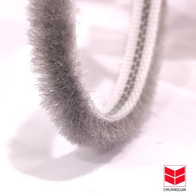 China CLJ Modern Aluminum Door and Window Silicone Wool Pile Weatherstrip Puffy Fur for sale