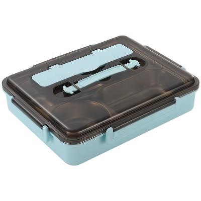 China Eco-friendly Thermal 304 Stainless Steel Microwavable Bento Lunch Box Container With 5 Compartment for sale