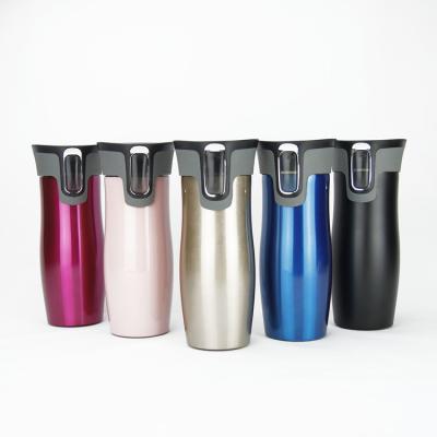 China Sustainable 450ML 16OZ In Stock Double Wall Screwed Lid Stainless Steel Vacuum Insulated Tumbler Thermos for sale