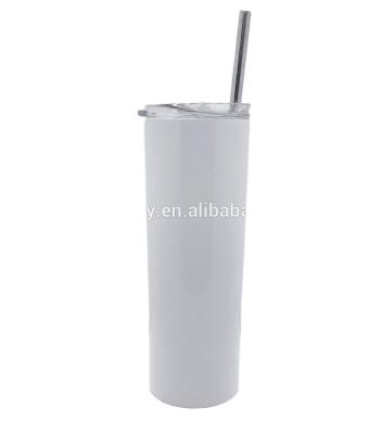 China Sustainable Vacuum Insulated Stainless Steel Sublimation Tumbler White Double Wall for sale