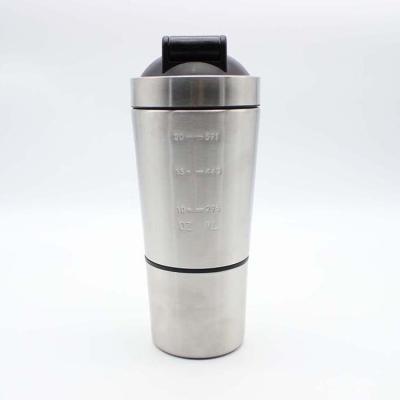 China Promotional Customized Viable Matte Black Stainless Steel Protein Shaker Water Bottle For Christmas Gift for sale