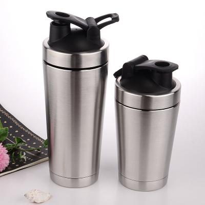 China Customized Viable 500ml 304 Stainless Steel Door Shaker Bottle With Ball Custom Outdoor Sports Double Layer Vacuum Water Bottle for sale