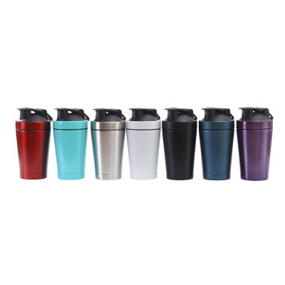 China Sustainable Customized Logo Double Layer Insulated 500ml Sports Stainless Steel Shaker Bottle for sale