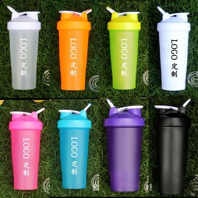 China Wholesale Custom Viable Logo Sports Gym Protein Plastic Shaker Bottle 600ml With Stainless Steel Mixer With Buckle for sale