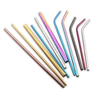 China Disposable Eco - Friendly Reusable Stainless Steel Metal Food Grade Drinking Straws for sale