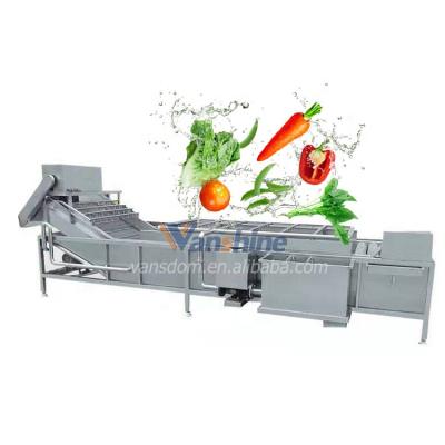 China High Efficiency Stainless Steel Tomato Vegetable Washing Machine / Bubble Wash for sale