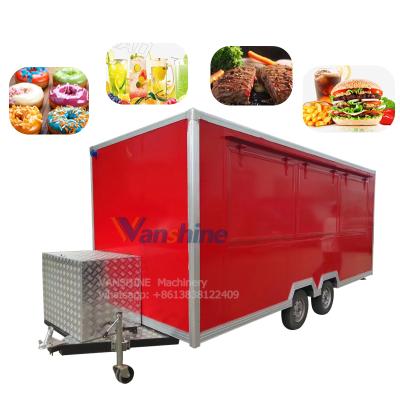 China Good Quality With Reasonable Price Customizable Stype Snack Vending Food Cart Moving Towable Snack Fast Food Cart for sale