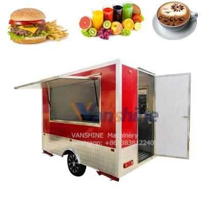 China Environmental Winery Hot Dog Trailer Cart Used Concession Mobile Food Trailers Small Food Cart for sale