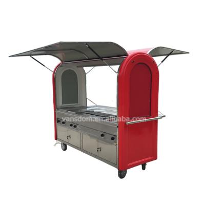 China Good quality with reasonable price mobile hand push cart food cart for sale on the street for sale