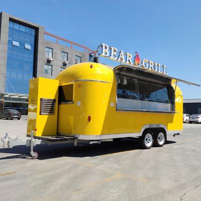 China Good quality mobile vegetable processing plant air stream food trailer, mobile food cart for sale USA for sale